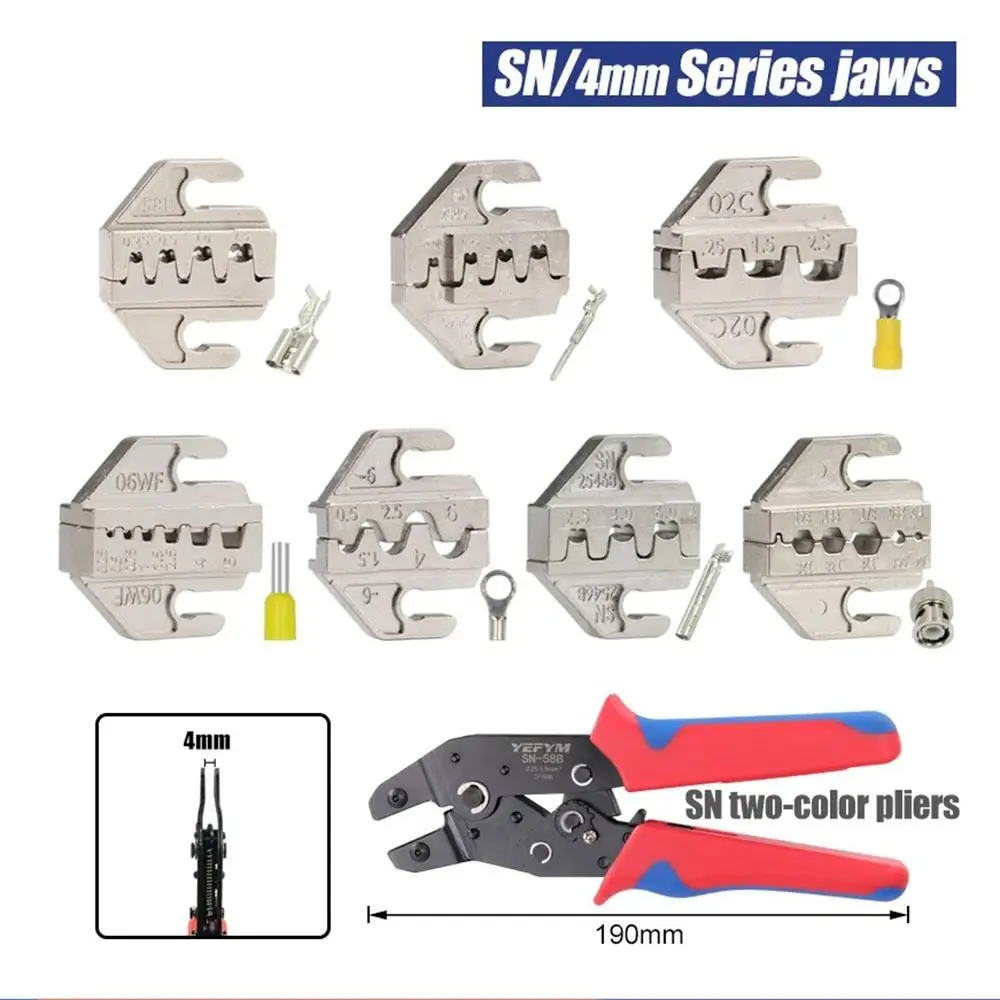 New Alloy SN Crimping Pliers Jaw Width 4mm SN-2546B 02C Crimping Pliers Jaws 06WF 2549 03H 48B 58B Terminal Tools