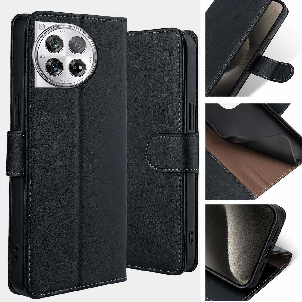 Business Book Style RFID Multi Card Cover For Oneplus 12 12R 11 11R 10 Pro 10T Magnetic Buckle Leather Flip Phone Case Coque