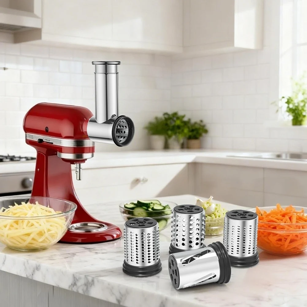 

(ABUB) Насадка-измельчитель из нержавеющей стали для миксеров KitchenAid, большая насадка для нарезки овощей и сыра