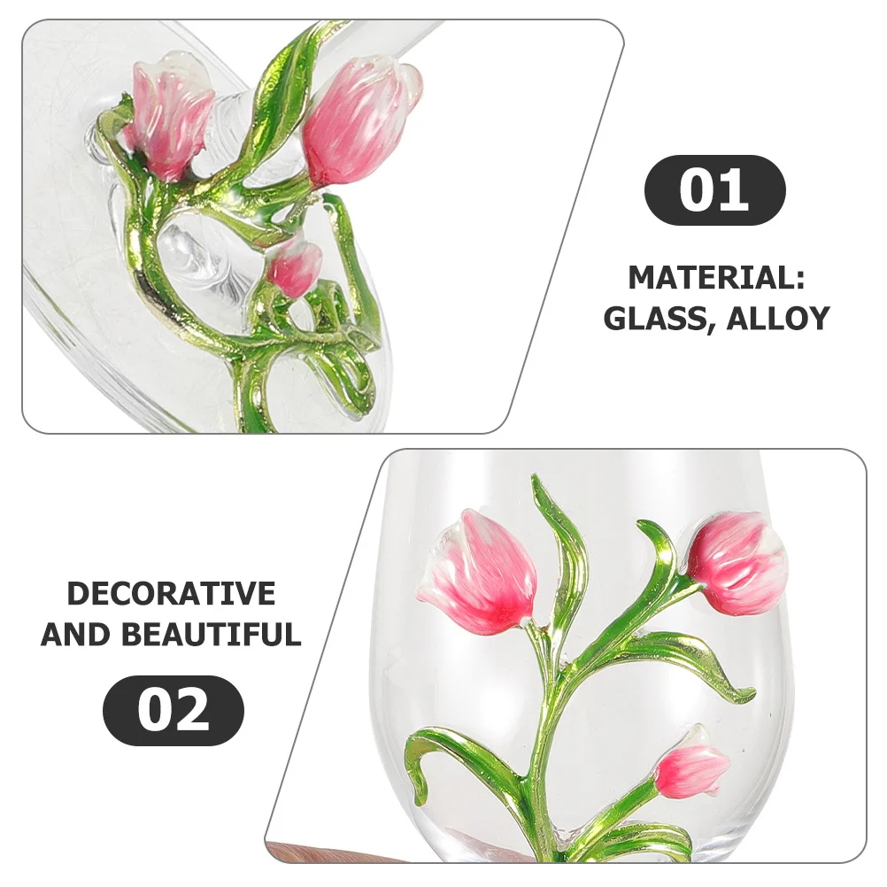 

2 шт., бокалы для вина с тиснением тюльпана, нежная посуда для напитков, устойчивая основа для виски, бокалы для вечеринок