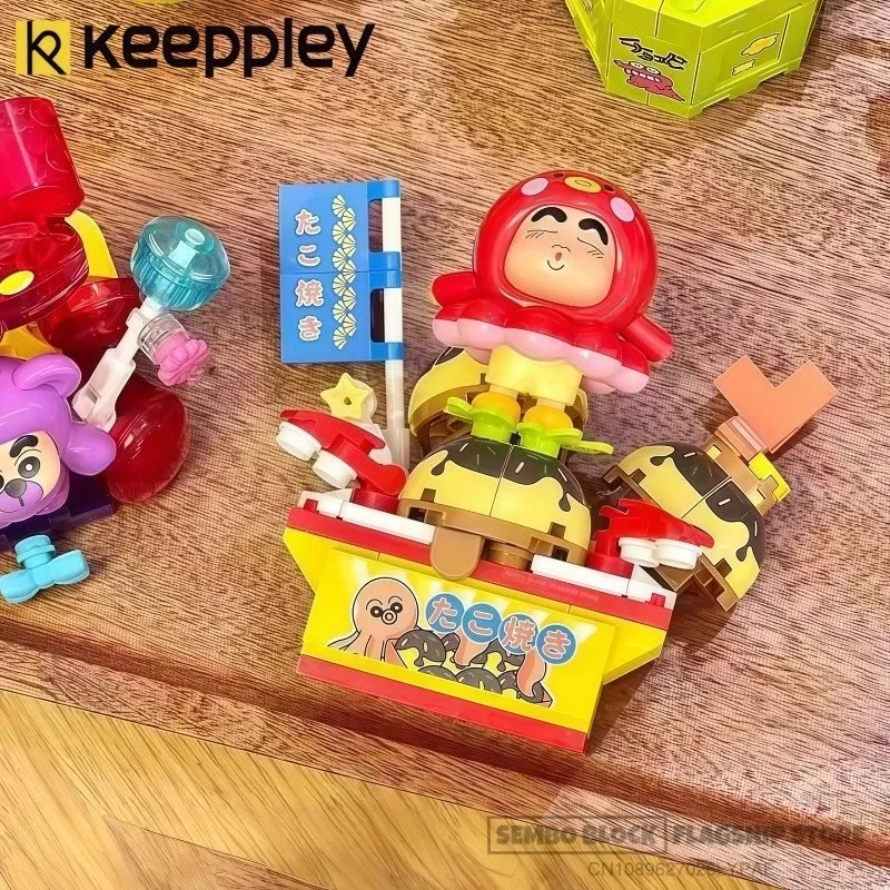 ชุดตัวต่อครายอนชินจัง ภูเขาจระเข้ ของเล่นอนิเมะ ของสะสมตั้งโต๊ะ ของตกแต่ง ของขวัญวันหยุดสำหรับเด็ก