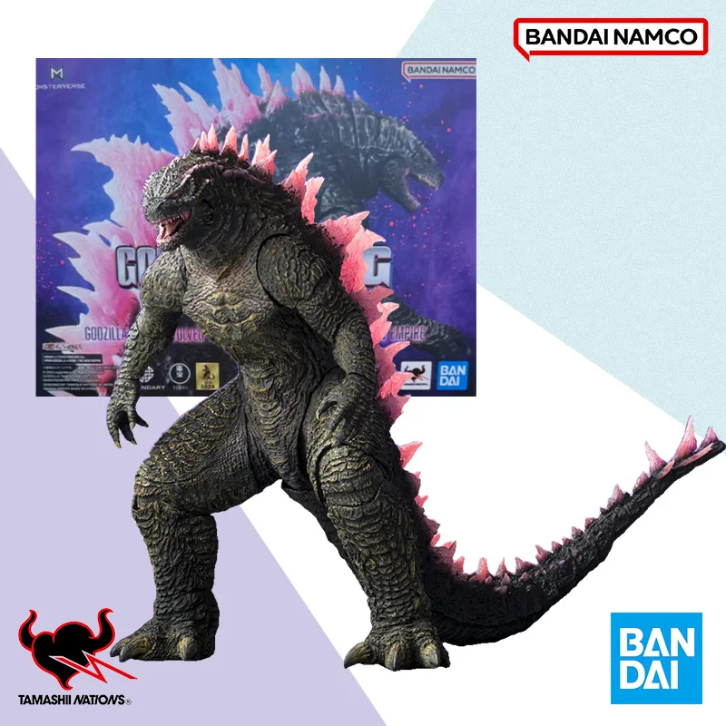 Original Bandai S.H.MonsterArts GODZILLA KONG THE NEW EMOIRE 2024 Figure Finished Model kit  Anime full Action Toy Gift for kids