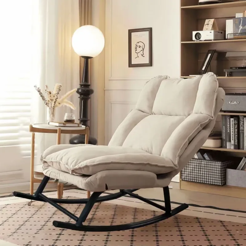 for Rocking Chair Lazy Sofa Balcony Leisure Chair Modern Simple Recliner Comfortable Nap Sofa Living Room Rocking Chair
