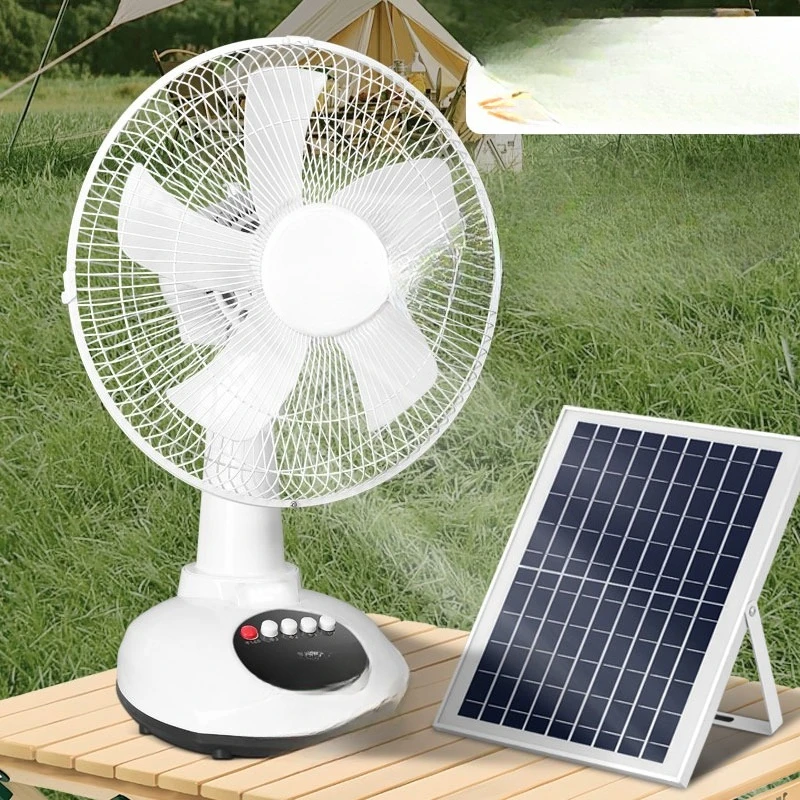 

Rechargeable, high wind, long battery life outdoor portable solar electric fan