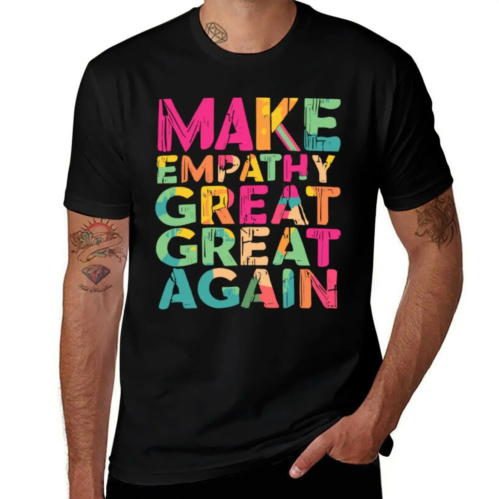 T-shirt Make Empathy Great Again, t-shirt basique à manches courtes de couleur unie