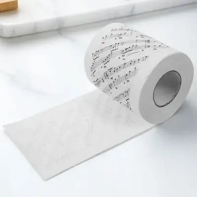 1 nota carta igienica stampa rotolo di carta igienica morbida decorazione regalo note musicali tessuto modello