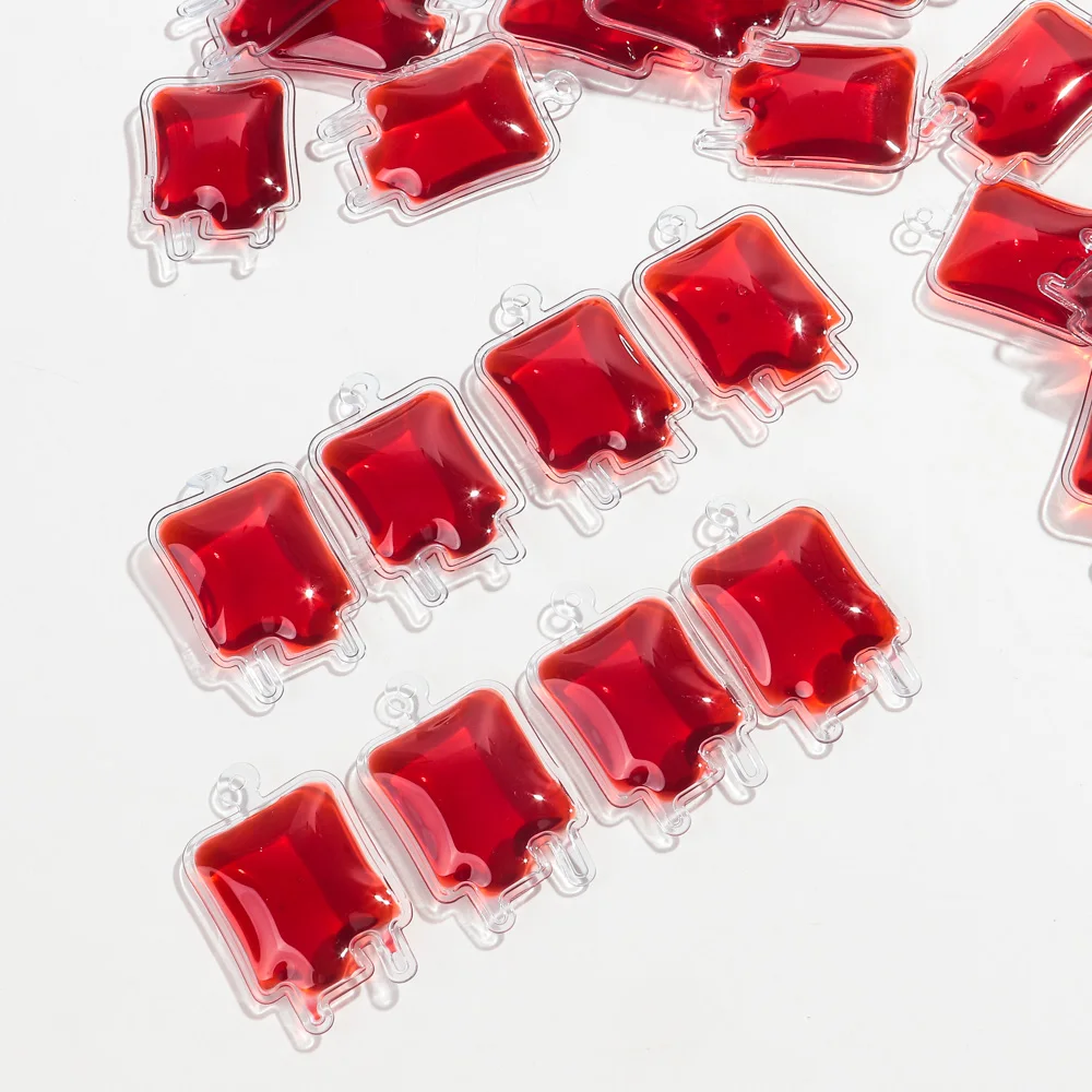 5 قطعة 33x58 مللي متر هالوين القوطية ثلاثية الأبعاد كيس الدم الاكريليك Charms قلادة DIY بها بنفسك صنع المجوهرات المفاتيح القرط اكسسوارات بالجملة