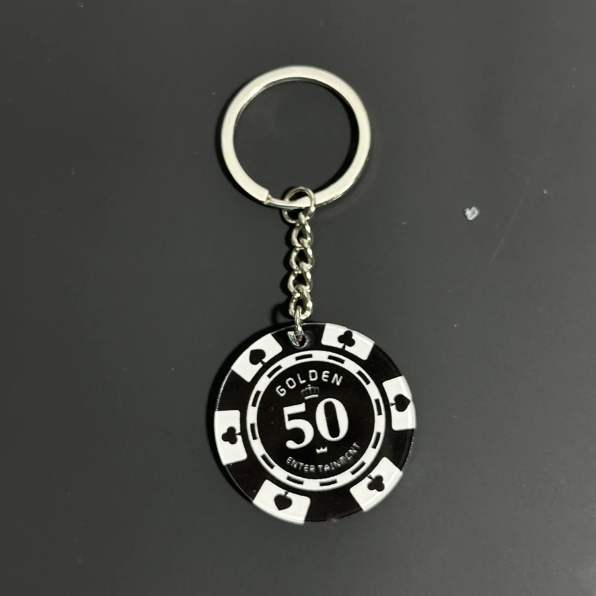 acrylic poker chip keychain for men key ring car key chain Las Vegas keychain key holder portachiavi chaveiro llaveros bag charm