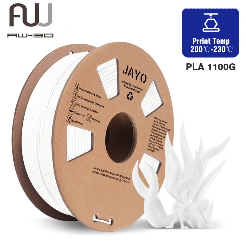 JAYO PLA/PETG/ABS/SILK/PLA Meta Filament 1 Roll 3D Printer Filament 1.75mm  PLA Printing Material for 3D Printer&3D Pen