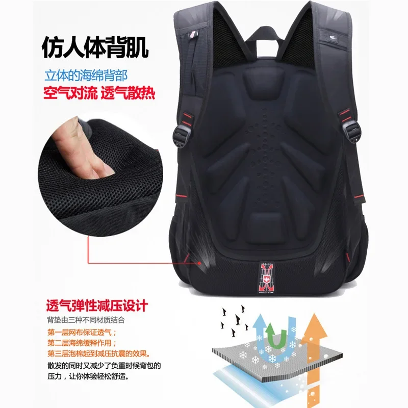 Mochila de Negócios Resistente à Água para Homens, Mochila Laptop de Viagem, Mochila Masculina, Estudante Adolescente, Nova Moda, 2023