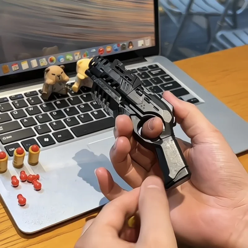 Spray Gun EDC Fired Soft Bullet Pistol Multi Playability Ratchet Flip Decompression Push Slider Fidget Spinner Fingertip Toy