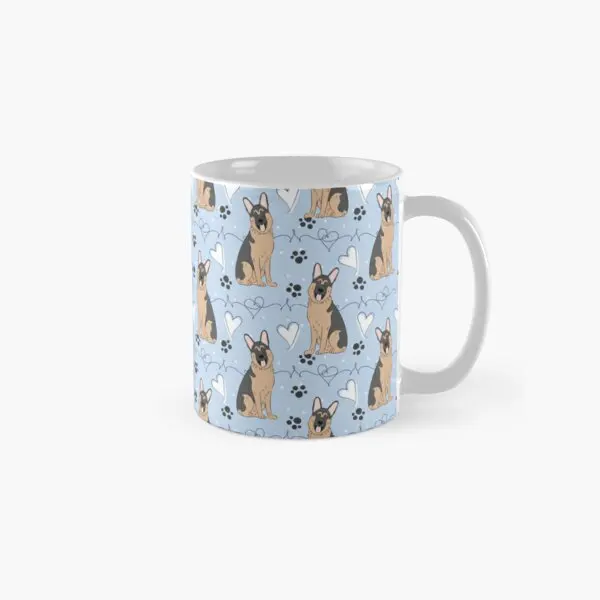 Love German Shepherd Black And Tan 1 C  Mug Image Drinkware Simple Photo Printed Tea Gifts Cup Design Coffee Handle Round