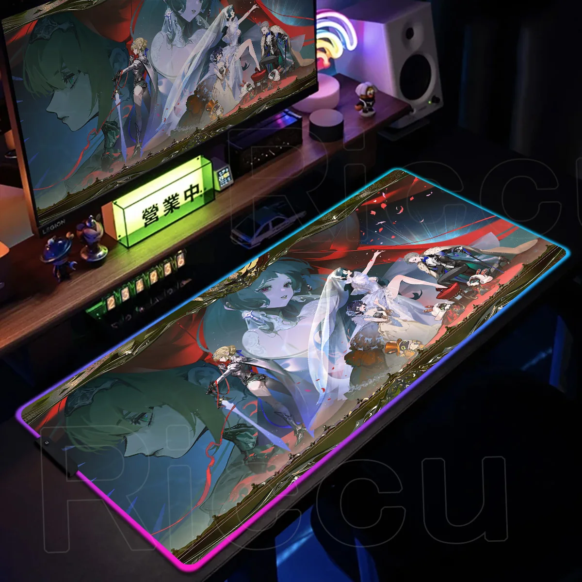 

RGB HD Ellen Joe Fashion Girl Mouse Pad Zenless Zenless Zero LED Computer Keyboard Lock Desktop Pad PC Game Accessories Desk Pad