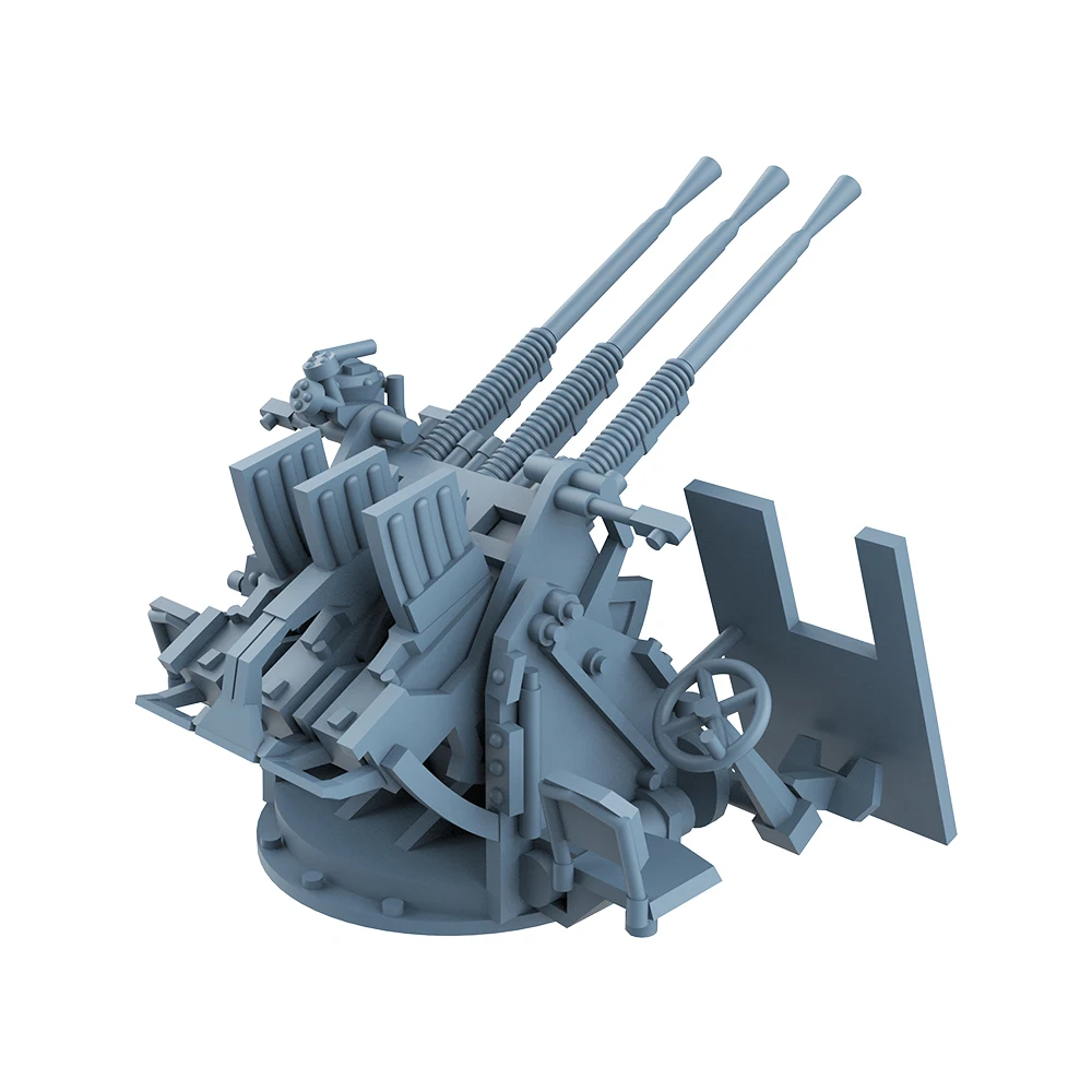 Yao's Studio LYCG350605 1/350 Model Upgrade Parts Japanese Navy Triple Anti-Aircraft Guns With Shields