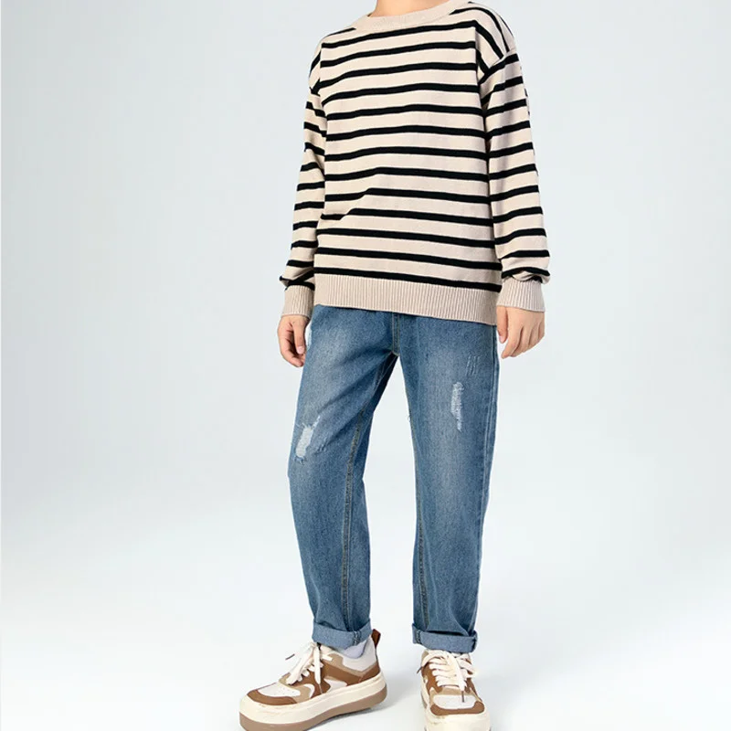 Jeans per bambini Jeans Skinny abbigliamento per bambini pantaloni estivi per ragazzo pantaloni per bambini da 8 a 12 anni Jeans strappati per ragazzi Jeans per bambini