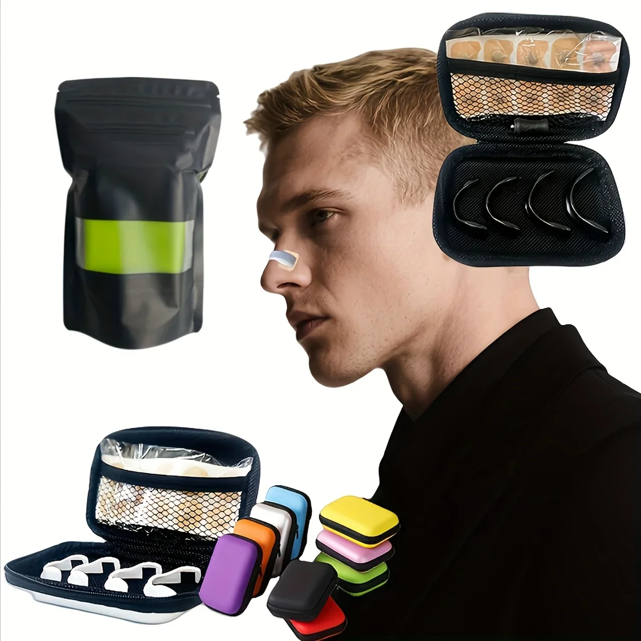 

Premium Magnetic Nasal Dilator Gift Set, 30PCS Strips + Storage Case, Comfort Anti-Snoring Sleep Helper