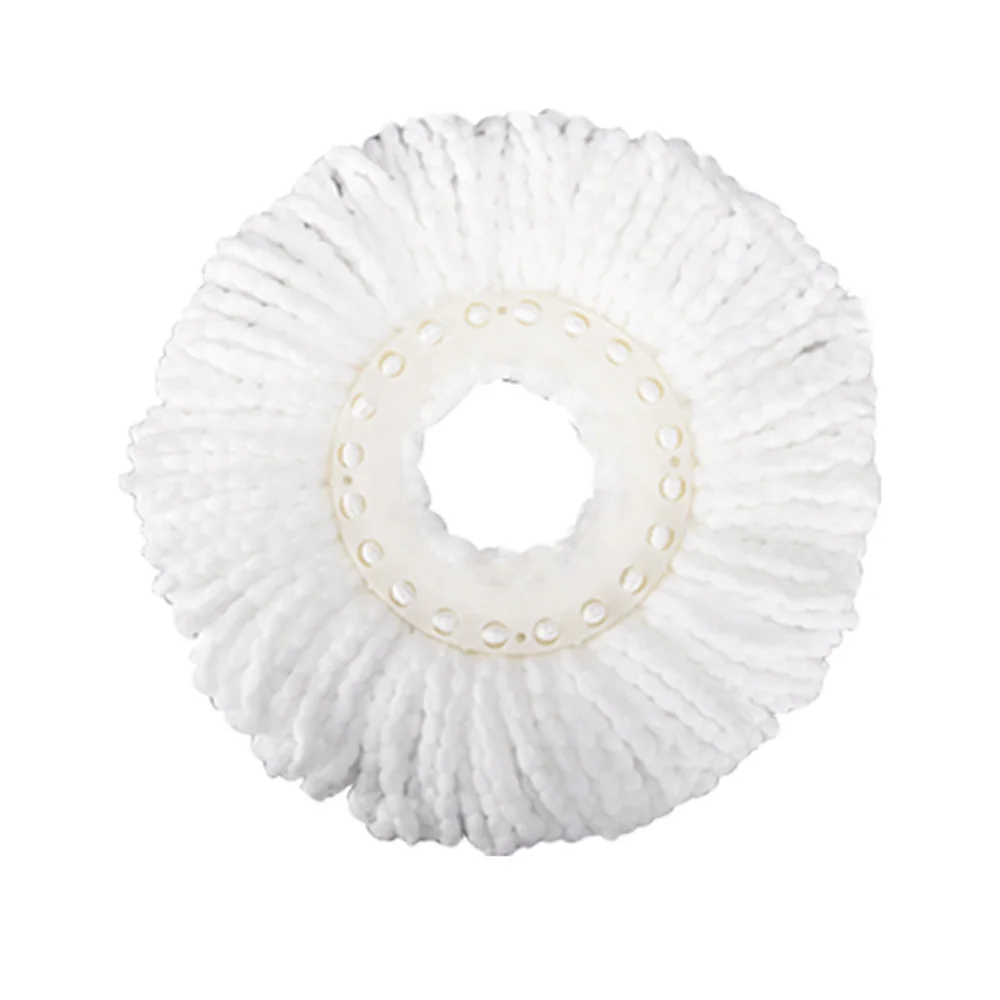 1 Pack 360ยฐ Spin Magic Mop Round Shape Standard Universal Size Spin Mop Replacement Head Microfiber Spin Mop Dual-drive Mop Head