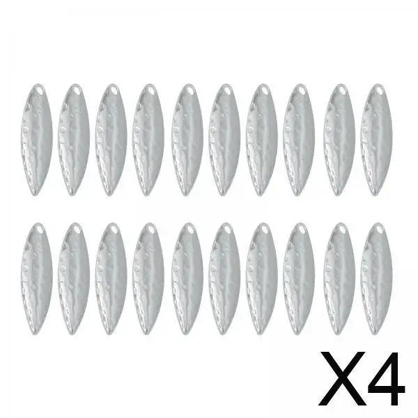 

4x20x Metal Spinner Smooth Finish Fishing Lure Making DIY Kit A Silver