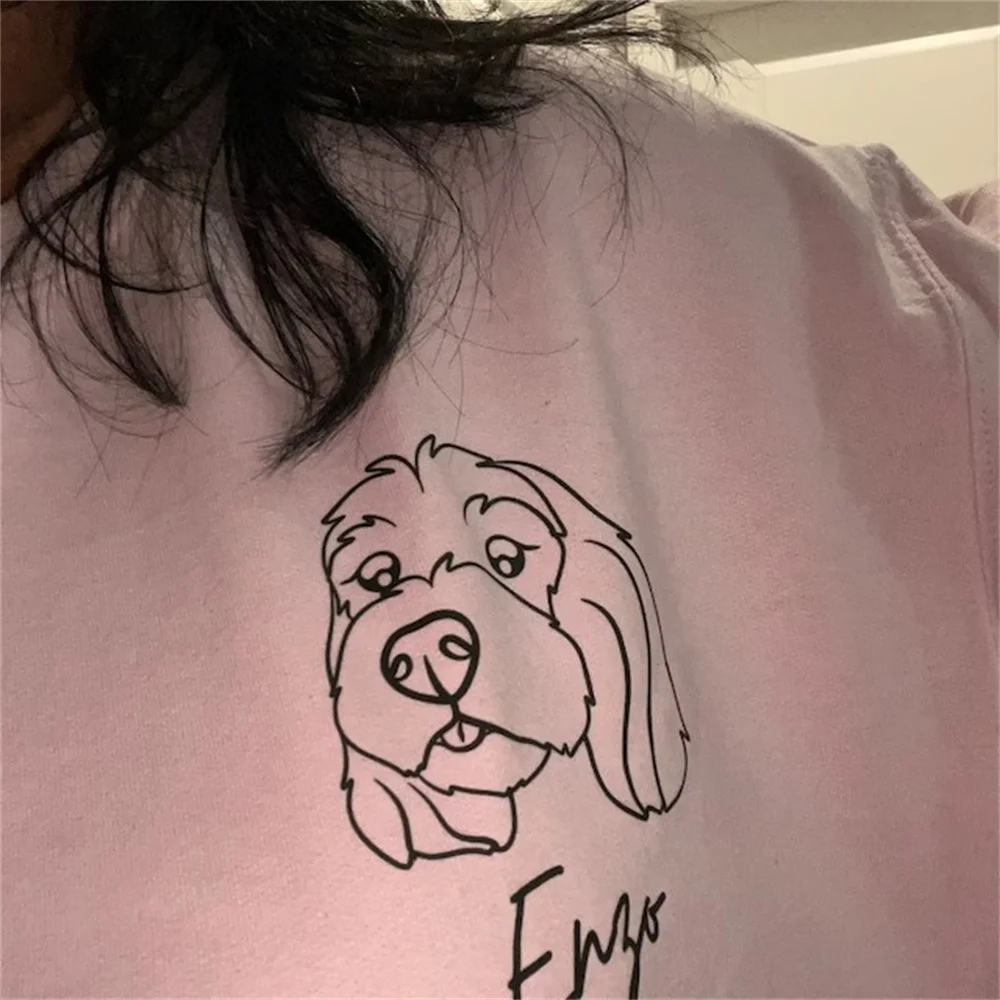 Custom Dog Sweatshirt, Dog Lover Hoodie, Line Art Dog Sweatshirt, Pet Lover, New Dog Owner, Gift for Dog Mom, Dog Mom Shirt, Per