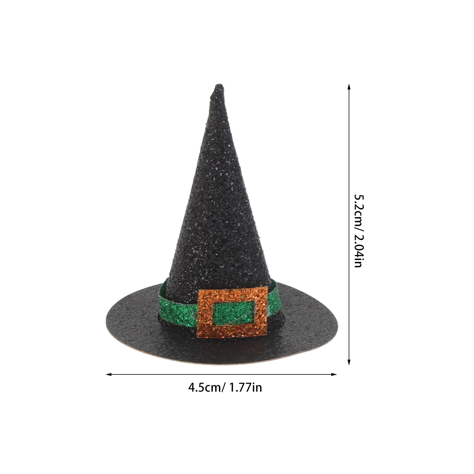 24 قطعة من زينة حفلات الهالوين، قبعة ساحرة صغيرة لامعة، أغطية كب كيك، ملحقات الحرف اليدوية لأعياد الميلاد