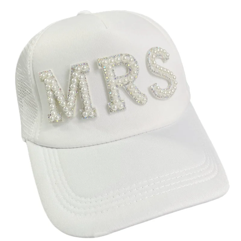 Gorra de béisbol de la tribu de las Perlas, decoración de la novia, Sr. Boda, regalo de dama de honor, equipo de despedida de soltera, accesorios para fotos, carta, día de la boda