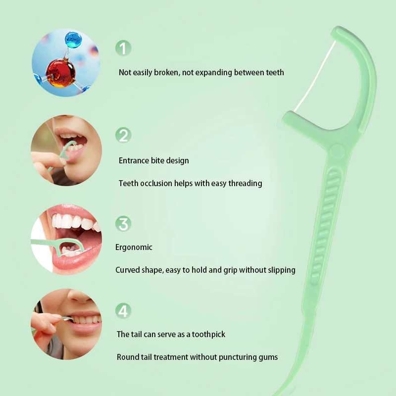 Bâton de fil dentaire de poulet, sac domestique, livres entre les dents, bâtons de fil dentaire, outils de soins bucco-dentaires