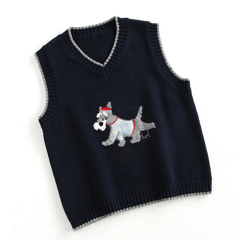 Toddler Knit Vest Infant Sleeveless Knitted Sweater Baby Boys Pullover Kids Knitwear Tops Girls Cartoon Jumper Newborn Clothing