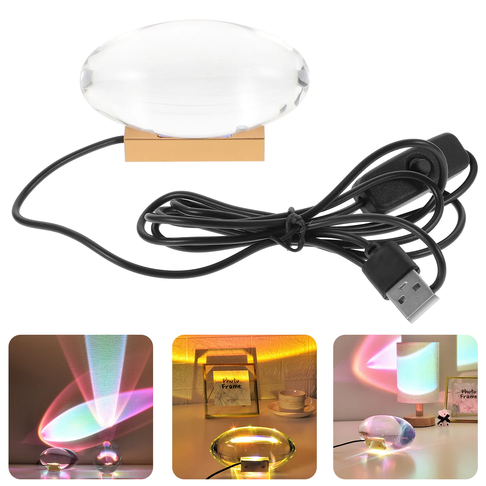 

Room Projection Lamp Rainbow Color Multi-Function Night Light Decorative LED Romantic Atmosphere Lamp Projection Light