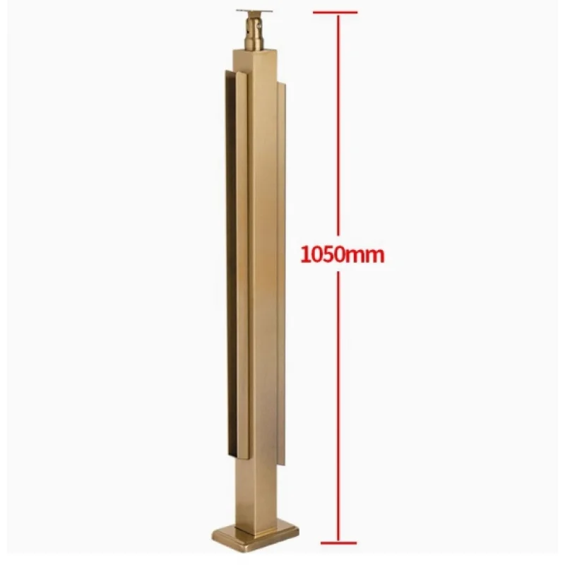 Custom. الحديثة الفولاذ المقاوم للصدأ درابزين الدرج الذهبي داخلي المنزلية درابزين الدرج الفولاذ المقاوم للصدأ