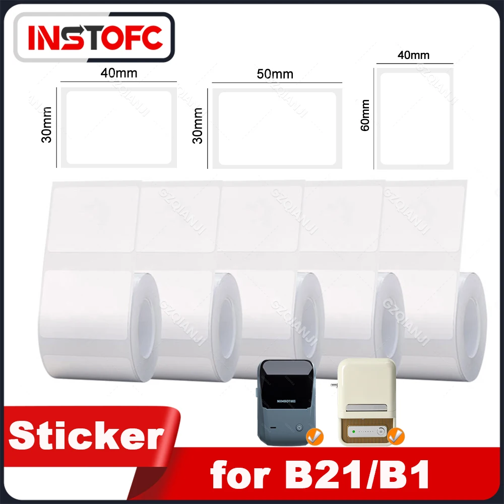 niimbot etiqueta termica fita adesiva compativel b1 b21 substituicao do papel de rotulagem brilhante impermeavel oilproof a prova de rasgo 01