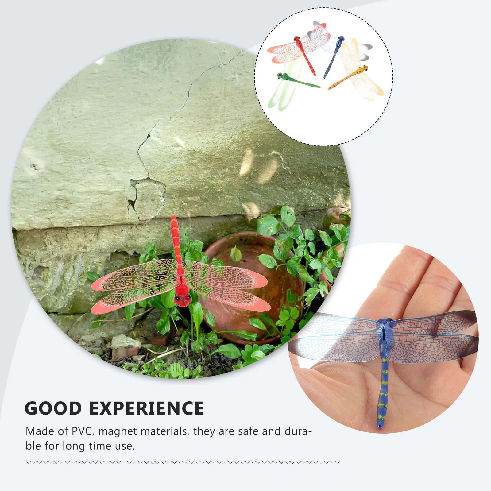 

25Pcs PVC Simulation Dragonfly Fridge Magnets 3D Decorative Refrigerator Magnets Magnetic Whiteboard Use Indoor Dragonfly Decor