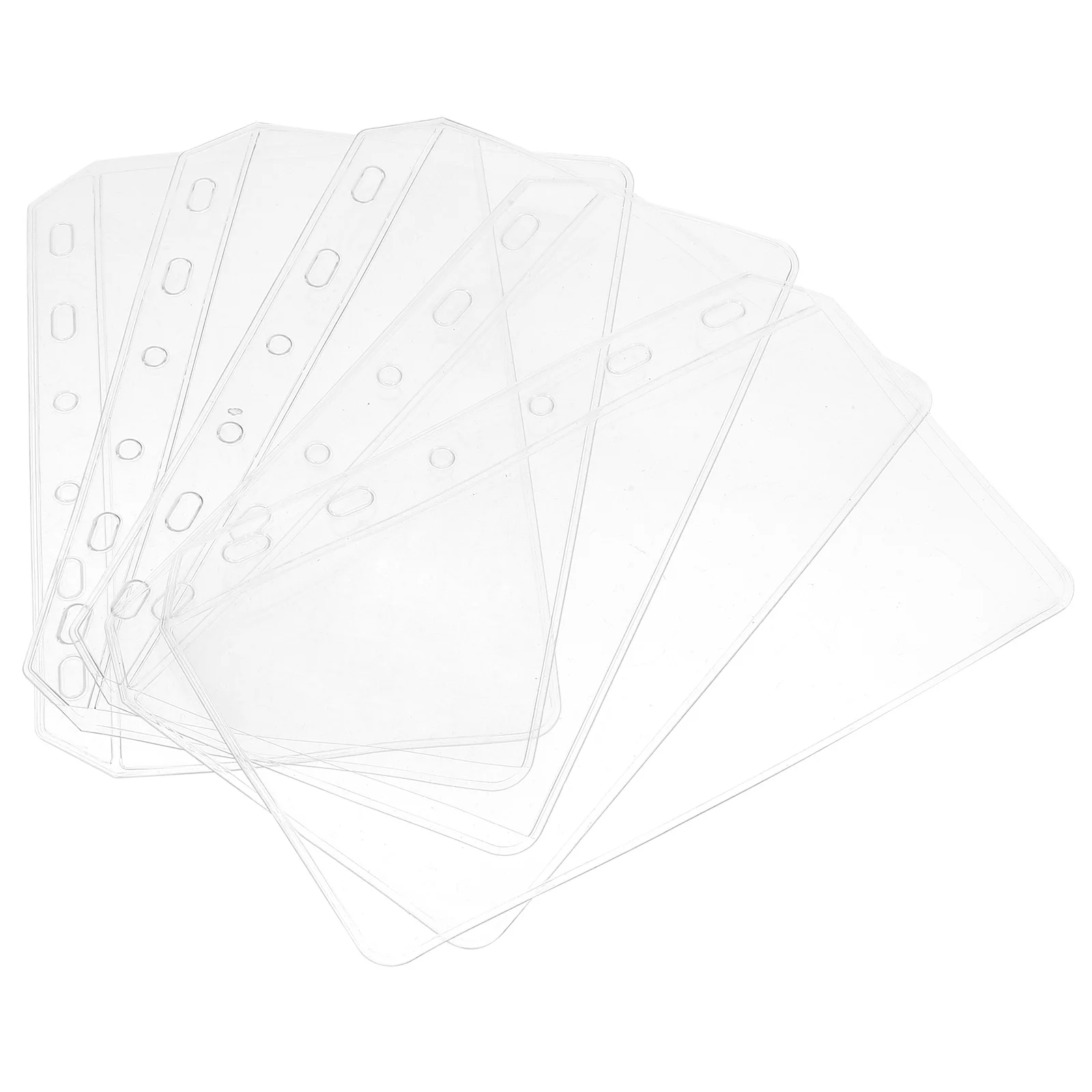 

5pcs Binder Pockets 6-Holes Loose Leaf Bags Thick Storage Pouch Plastic Folder For Documents Notebook Money Bag Reusable