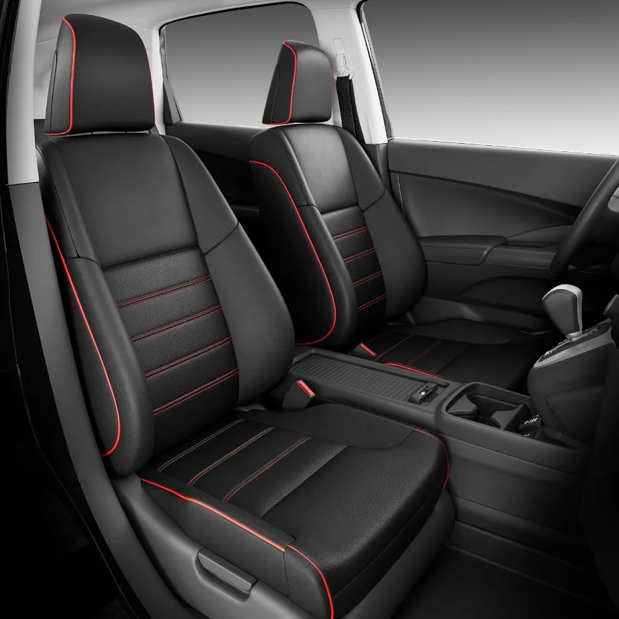 

Чехлы на сиденья Honda CRV Custom Fit 2015-2016 Sport EXL EX LX SE Touring Водонепроницаемый кожаный чехол на автомобильные сиденья Полный комплект черный и R