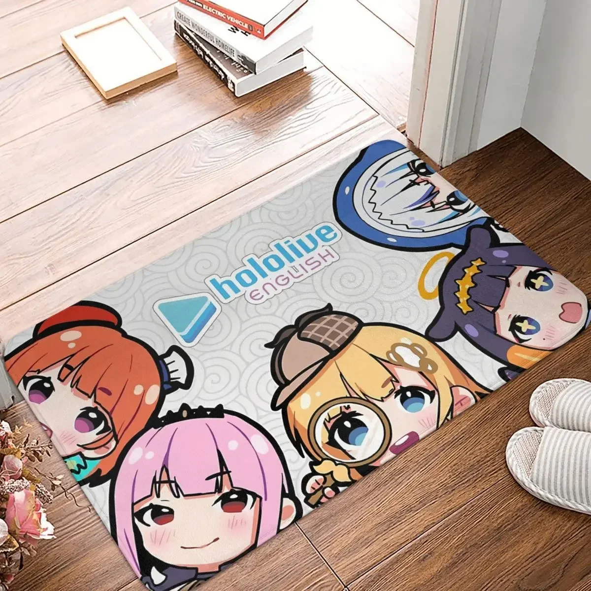 Hololive Production Fictitious Virtual Youtuber Vtuber Anti-Slip Rug Doormat Kitchen Mat English Hallway Carpet Entrance Door