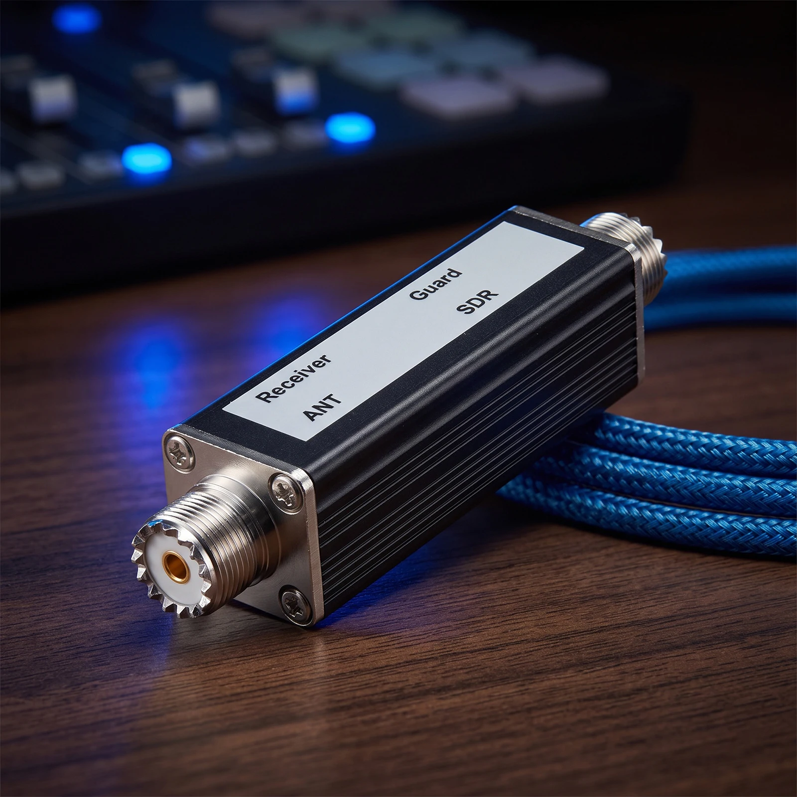 SDR Receiver RF Front End Protector Shortwave Radio UHF Connector Surge Guard Aluminum Alloy Electromagnetic
