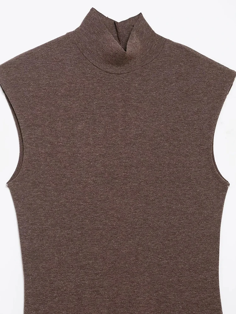 Frauen Neue Mode Elegante Spitze Splice Ärmellose Rock Saum Abnehmen Pendeln Datum Langes Kleid