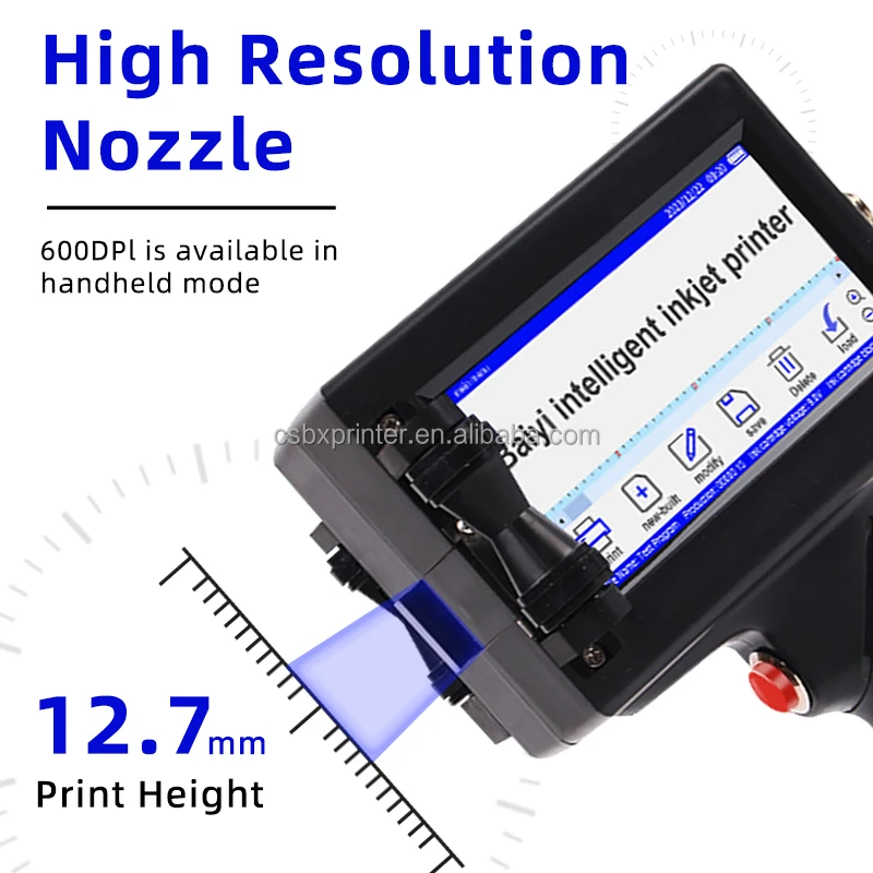 آلة الترميز النافثة للحبر بشعار التاريخ، مسدس الطابعة المحمولة Impresora Portatil Food Package #5