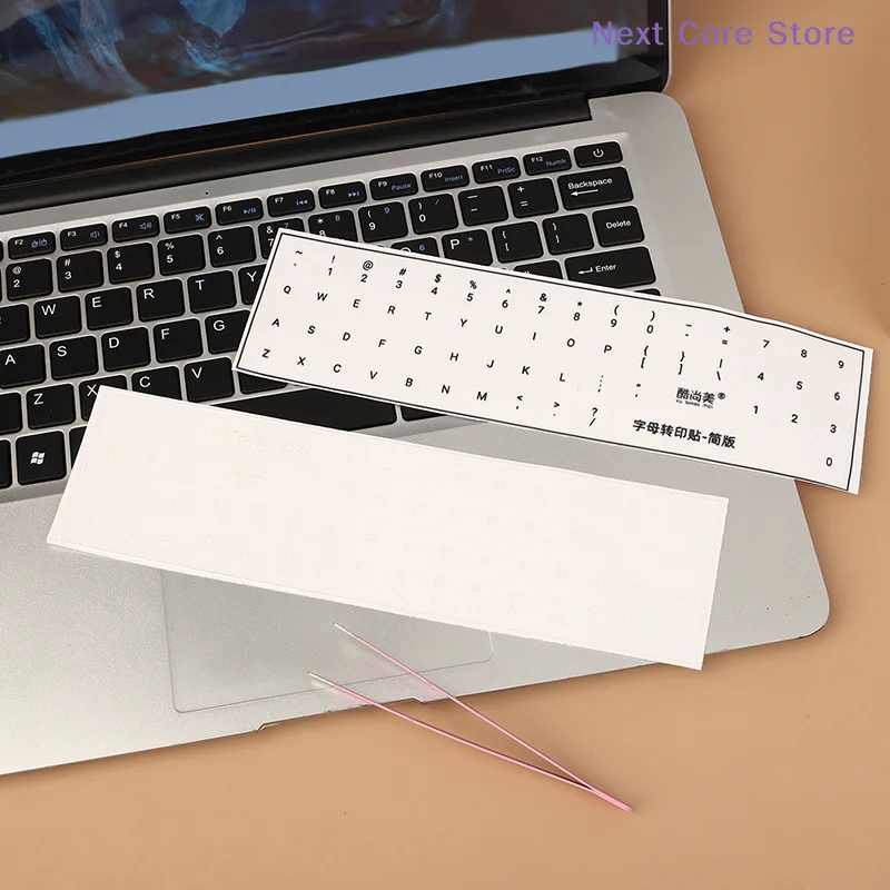 Desktop Laptop Key Sticker Single Film English Alphabet Language Tear-Off Film Keyboard Sticker Universal Side Engraving Sticker