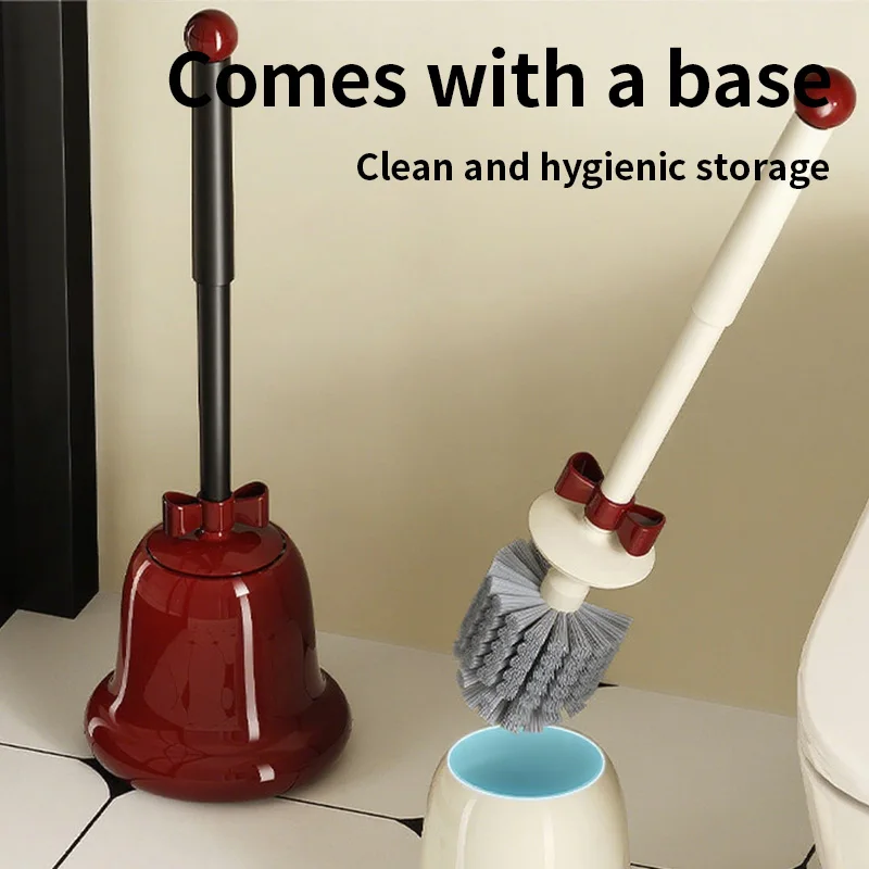 2025 New Toilet Brush Set – Household Long Handle No Dead Corners, Cute Squatting Toilet Scrub, Bathroom Cleaning Tool