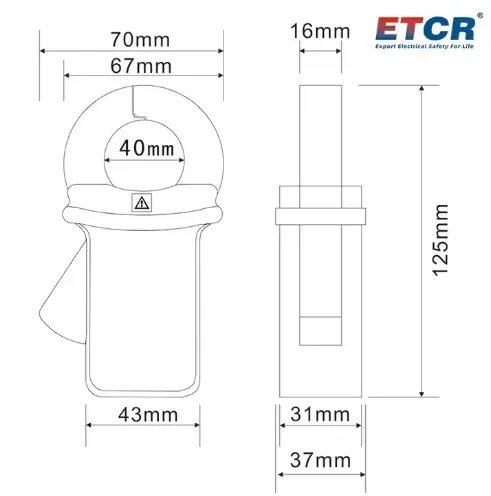 2025.4 ETCR040 High Quality Can Be    In Hot And Humid Weather Clamp Current Sensor