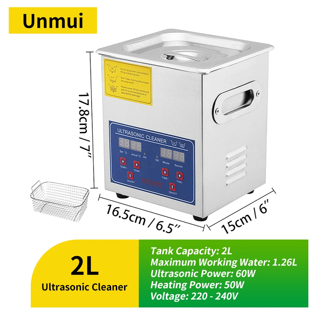 2L/3L/6/10/15/30L Ultraschallreiniger mit digitaler Heizung, Edelstahl-Ultraschallreinigungsmaschine 40KHZ Haushaltsgerät