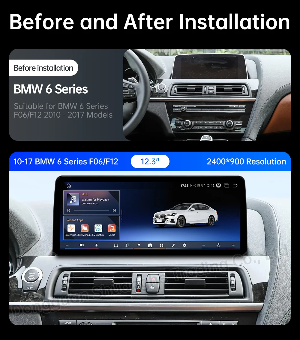 Android 16 Car Radio Video Player for BMW 6 Series F06 F12 2010 - 2017 CIC NBT System DSP GPS Navigation Carplay Auto Tools 4G
