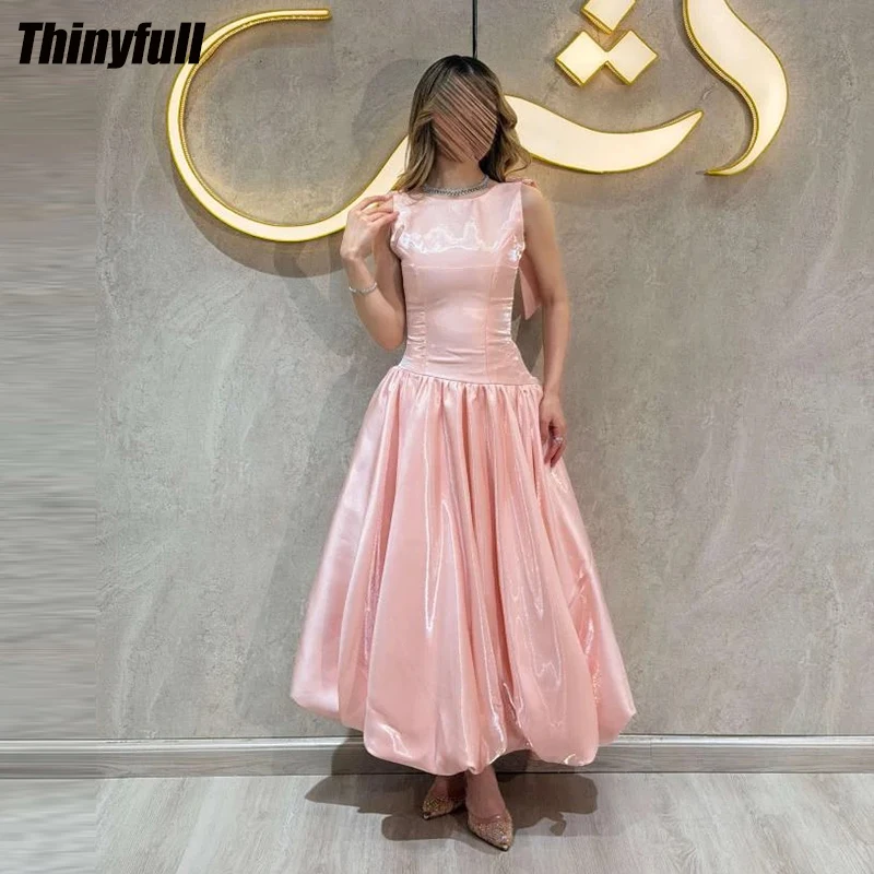 

Thinyfull A-line Prom Dress 2026 Scoop Sleeveless Evening Dresses Sleeveless Long Birthday Gown robes de soirée Customized