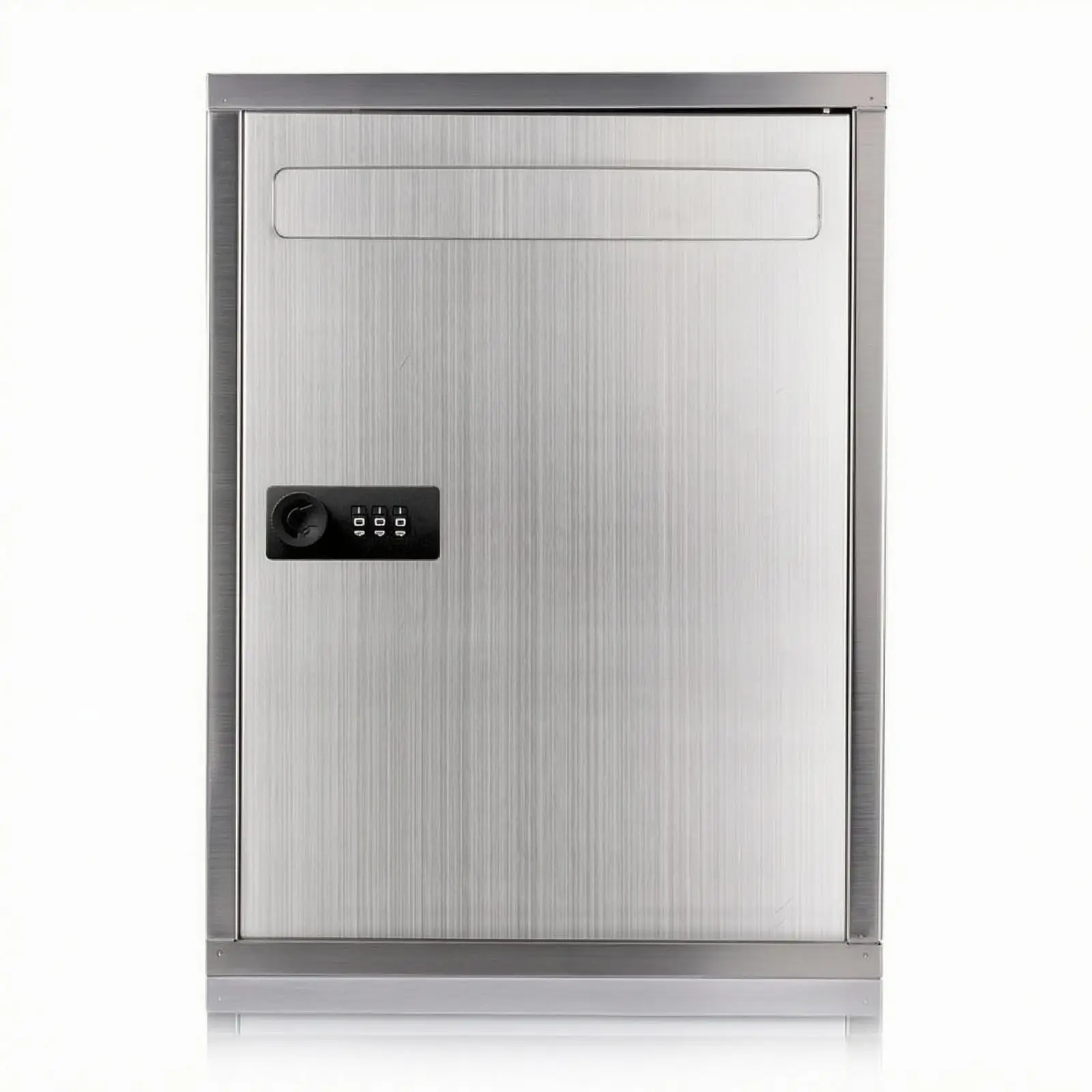 Wall-Mounted Mailbox with Lock Brushed Stainless Steel Mailbox Long-Lasting