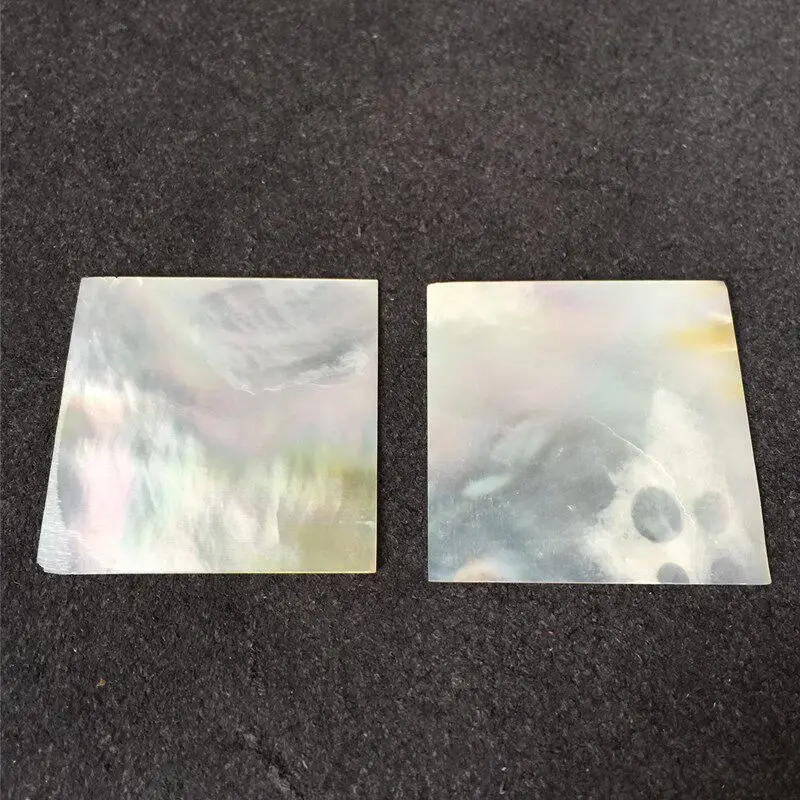 30x30x0.5mm Natural White Mother of Pearl Shell Slice for Musical Instrument Crafts Accessories Wood Inlay Carved Material view 5
