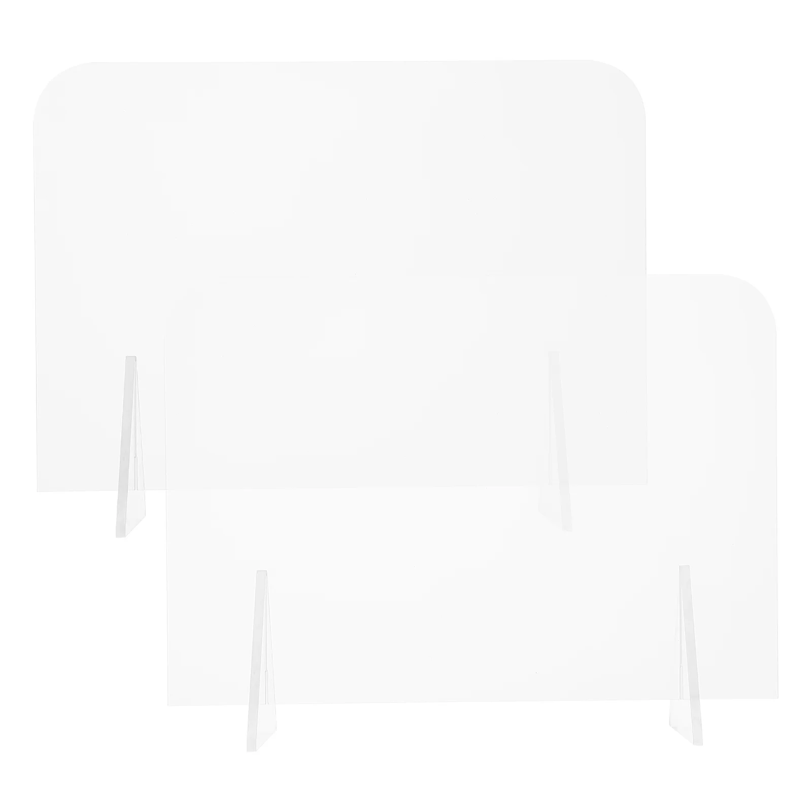 Tableros acrílicos de borrado en seco, tableros de mensajes de escritorio transparentes para el hogar, oficina, notas, uso de dibujo, decoración de escritorio, 2 uds.