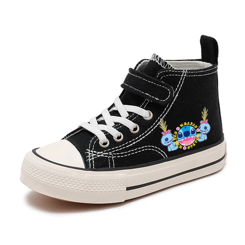 Disney High-Top Lilo Stich Mädchen Kind Jungen Kind Leinwand Schuhe lässig Cartoon Sport Komfort Schuhe Kinder drucken Jungen Tennis schuhe