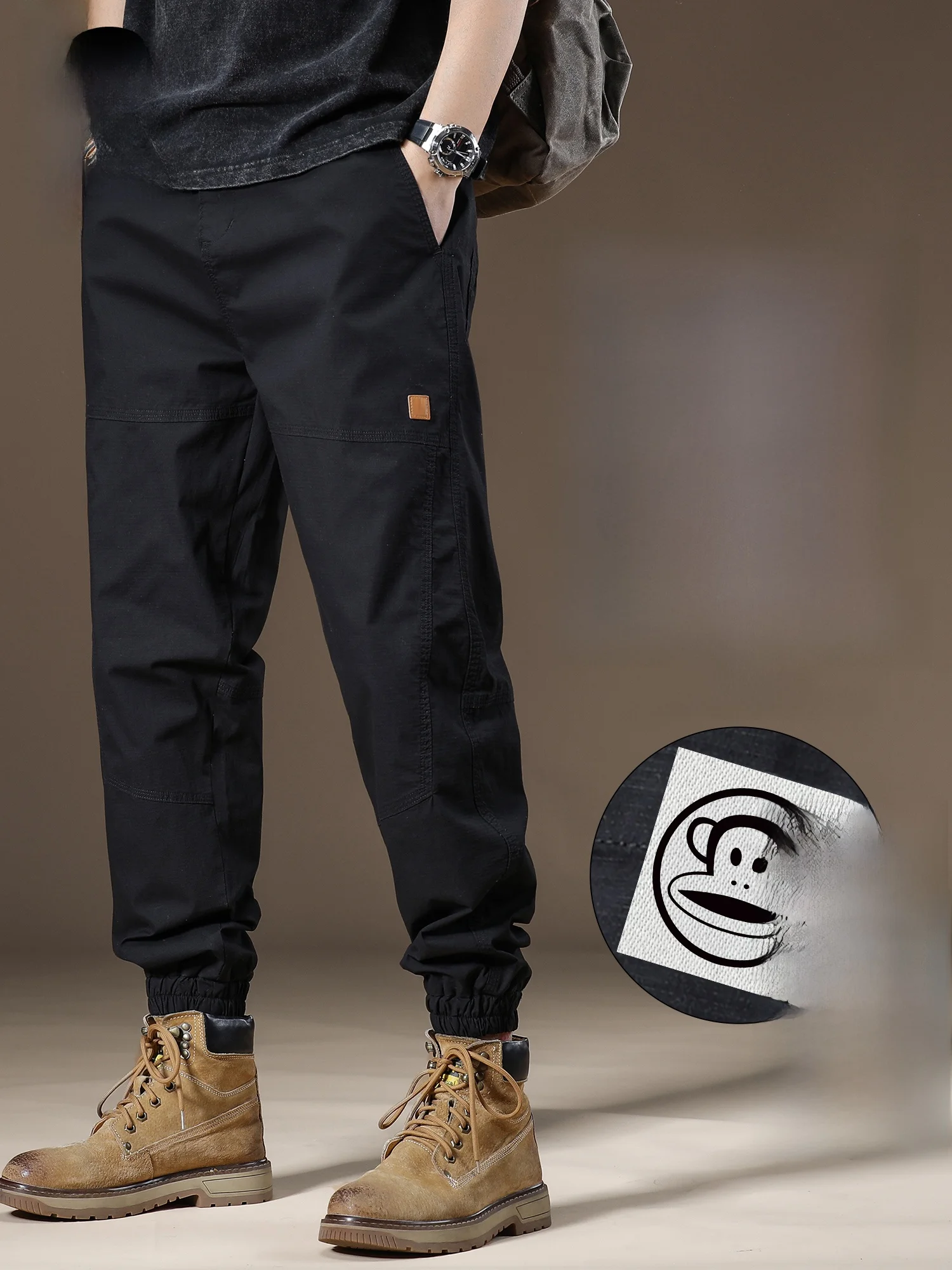 

Мужские повседневные брюки Paul Frank из утолщенного флиса, зимние теплые свободные брюки для активного отдыха, молодежные, из смесового хлопка и полиэстера