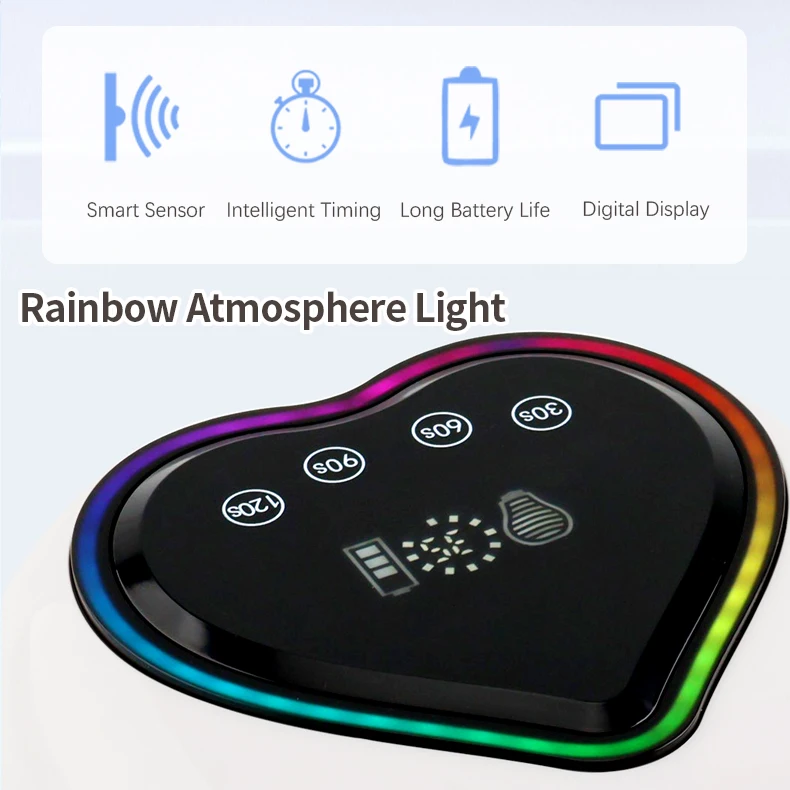 سوبر عمر البطارية الطويل 2025 نمط جديد 98 واط الأشعة تحت الحمراء مسمار مصباح اللاسلكي الهجين لتقوم بها بنفسك مسمار الفن القلب مصابيح قوس قزح مصباح لتهيئة الجو #4