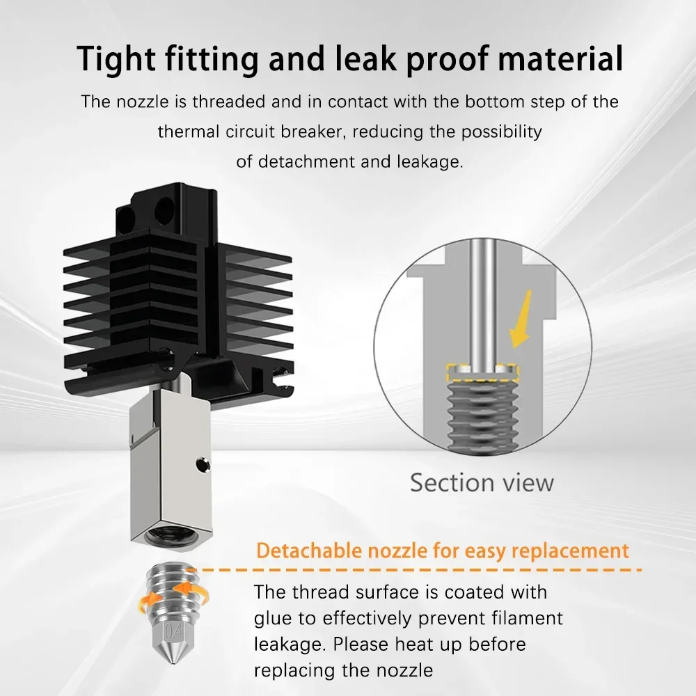 For Bambu Lab Hardened Steel Nozzle High Flow Nozzle P1s Bambulab X1c Nozzle P1p Bambulabs X1 Carbon for Bambu Lab Hotend